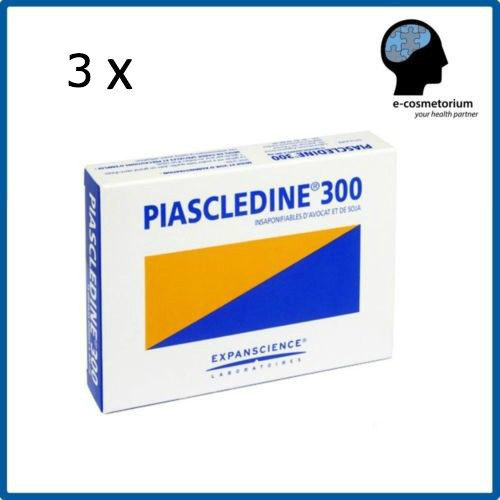 3 x PIASCLEDINE 300mg Anti-Rheumatic and Osteoarthritis, Joints; Total 90 caps