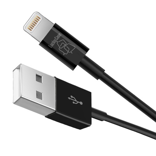 Cable de carga de 1 m cable de datos compatible con Apple iPhone iPad en negro - Imagen 2 de 4