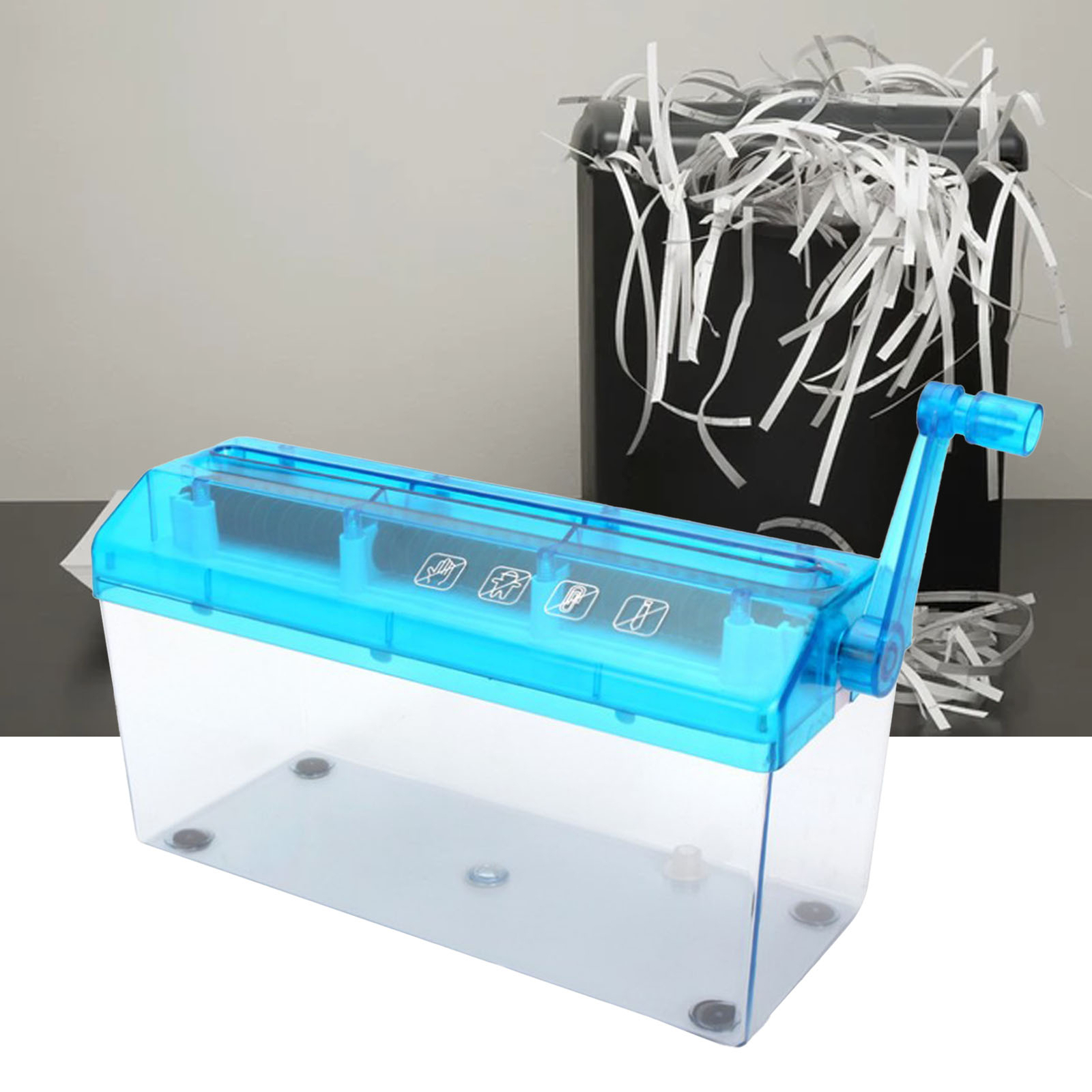 Paper Shredder Plastic Manual  Transparent A4 Cutting Machine Tool CST-image