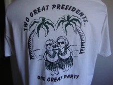 Vintage 80's G & T's 98 Luau Two Great Presidents T Shirt Size XL