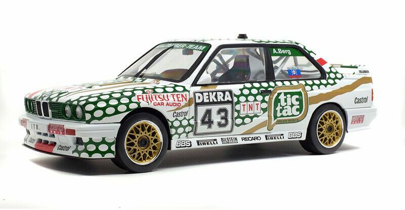 Tarmac Works BMW M3 E30 Michelin 22 Hockenheim DTM 1991 | Modello Diecast 1:64 Verde, Edizione Limitata