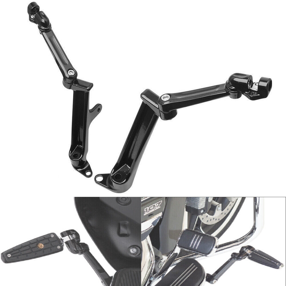 Adjustable Black Frame Mounted Highway Peg Mounts For Harley Touring
