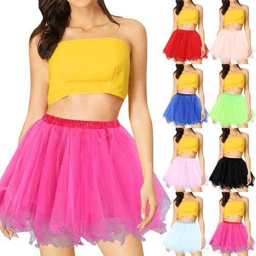 Tutu Skirt Women Teens Classic Elastic Waist Tulle Ballet Tutu Skirt Adult Size - Afbeelding 1 van 48