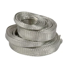 Tinned Copper Braid Tube Cable Sleeve Wire Shielding Flexible Ground Strap Pipe