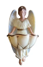 Vintage Angel Holy Water Font Basin Pocket Catholic Hartland Plastic Mold 5.6”