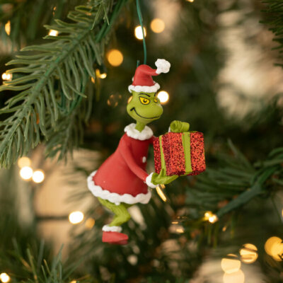 THE GRINCH WHO STOLE CHRISTMAS WITH PRESENT HALLMARK CHRISTMAS ORNAMENT NEW  2021