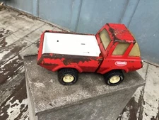 VINTAGE 1960'S TONKA RED METAL PICKUP WORK TRUCK 8"