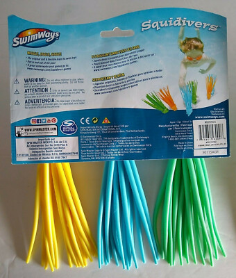 Swimways SquiDivers Pool Water Diving Squids Toy (1) 3-Pack NEW