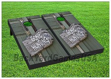 Hunting CORNHOLE BEANBAG TOSS GAME w Bags Game Boards Deer Hunter Gift Set 1039