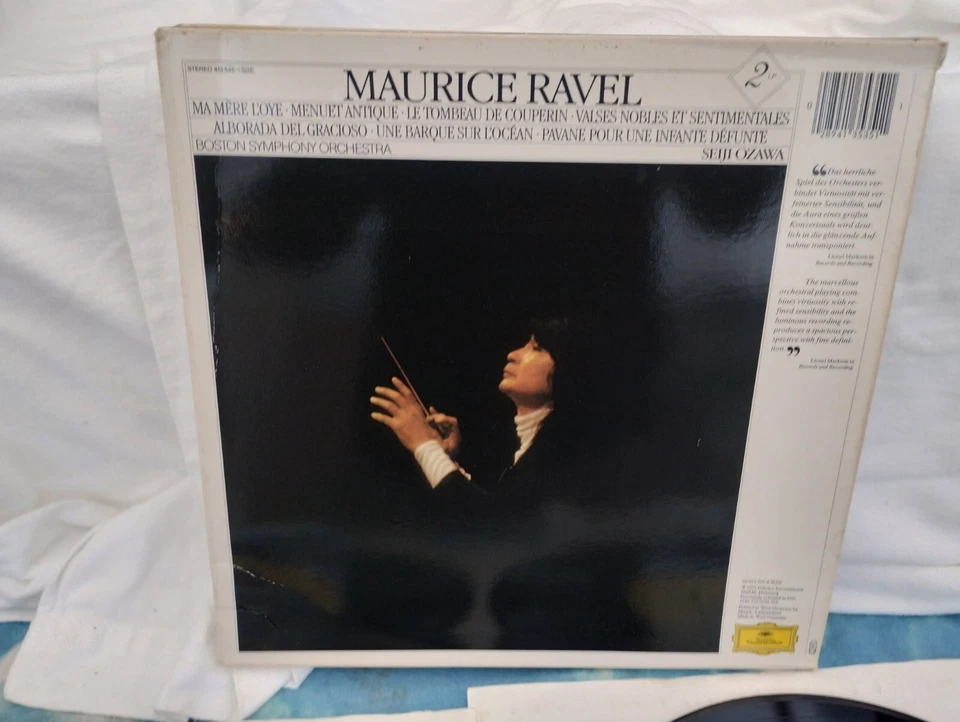 DG 413 535-1  Ravel -Boston Symphony Orch Seiji Ozawa Orchestral WorksNM DBL LP# - Image 3 of 4