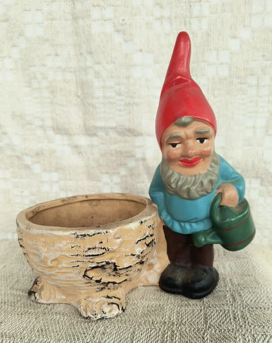 Vintage Gnome w/planter, Terra Cotta  West Germany Heissner..?