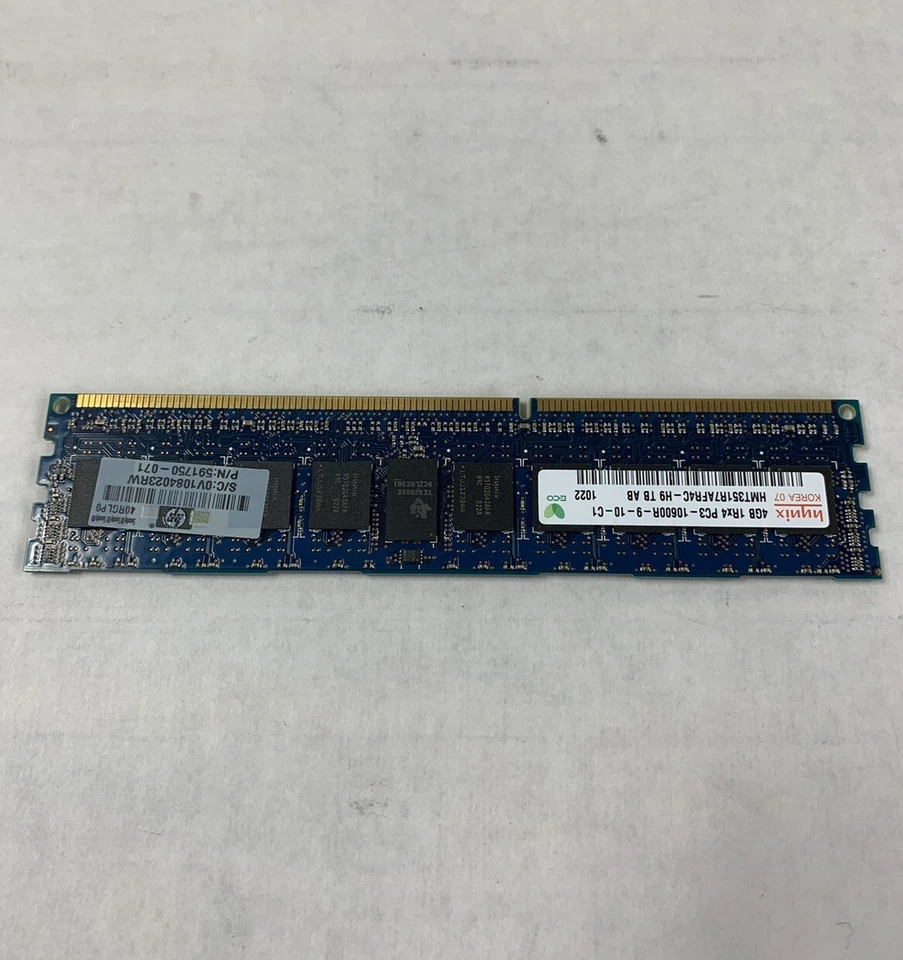Hynix 24GB Kit 6x4GB 1Rx4 PC3-10600R-9-10-C1 HMT351R7AFR4C-H9 TB AB Server Ram - Image 4 of 4