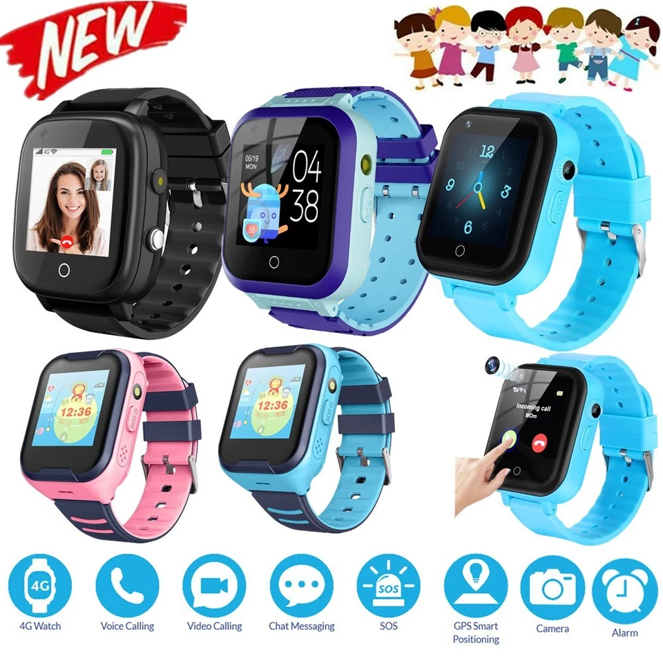 4G Kinder Smartwatch WiFi Videoanruf Telefon Uhr mit GPS SOS für Kinder Geschen
