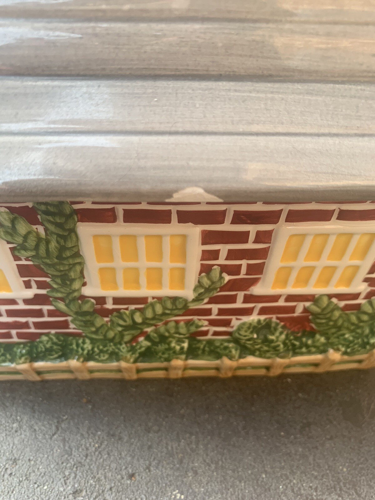 Vintage 1998 Cracker Barrel Cookie Jar BRICK COTTAGE 10" Tall eBay