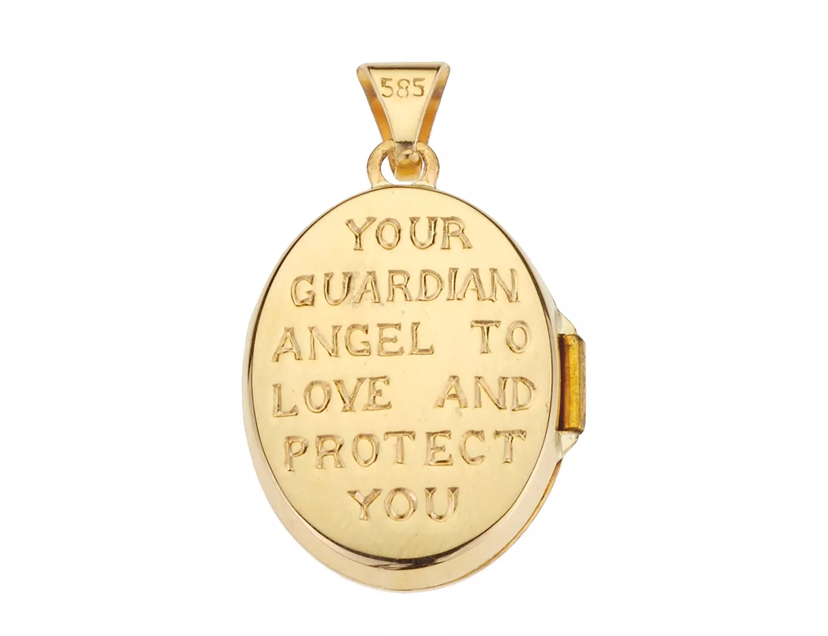 14k gold guardian angel necklace online