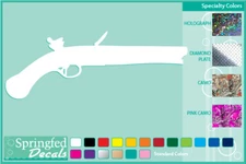 FLINTLOCK PISTOL SILHOUETTE cut vinyl decal #1 truck window Gun stickers