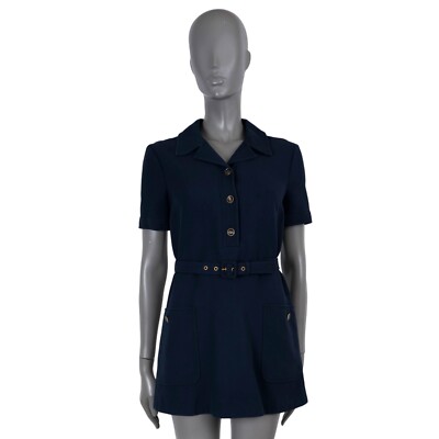 gucci navy blue dress Blue Alessandro Michele Floral Silk Dress