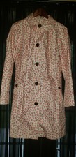 Lands' End Girls Pink Coral Flower Spring Trench Coat