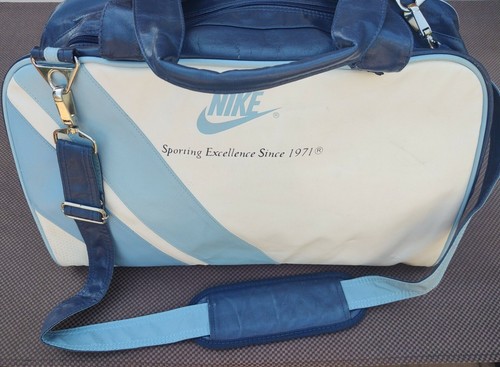 Vintage Retro Nike Travel Bag Blue 