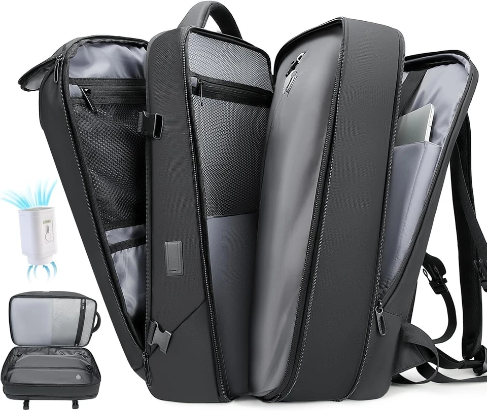 50L Vacuum Travel Backpack with USB Port & Expandable Capacity for Adventurers - Image 3 of 4