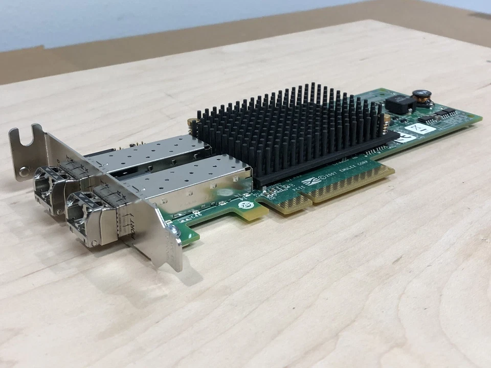 HP HPE 8Gb PCI-e FC HBA Emulex LPE12002 StorageWorks 2x SFP Transceivers LP - Image 2 of 4