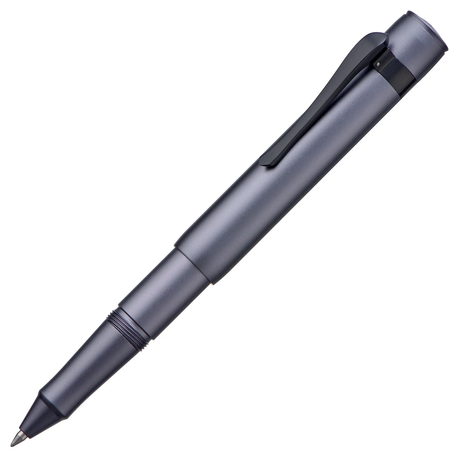Hongdian M2 Mini Short Rollerball Pen Aluminum Alloy Pocket Travel Pen, Gray - product detail image 1