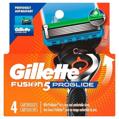 GILLETTE FUSION 5  * PROGLIDE *   4 CARTRIDGES