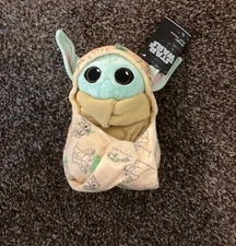 NEW 10.5” Grogu Baby Yoda Plush In Swaddle Star Wars Disney Parks Babies