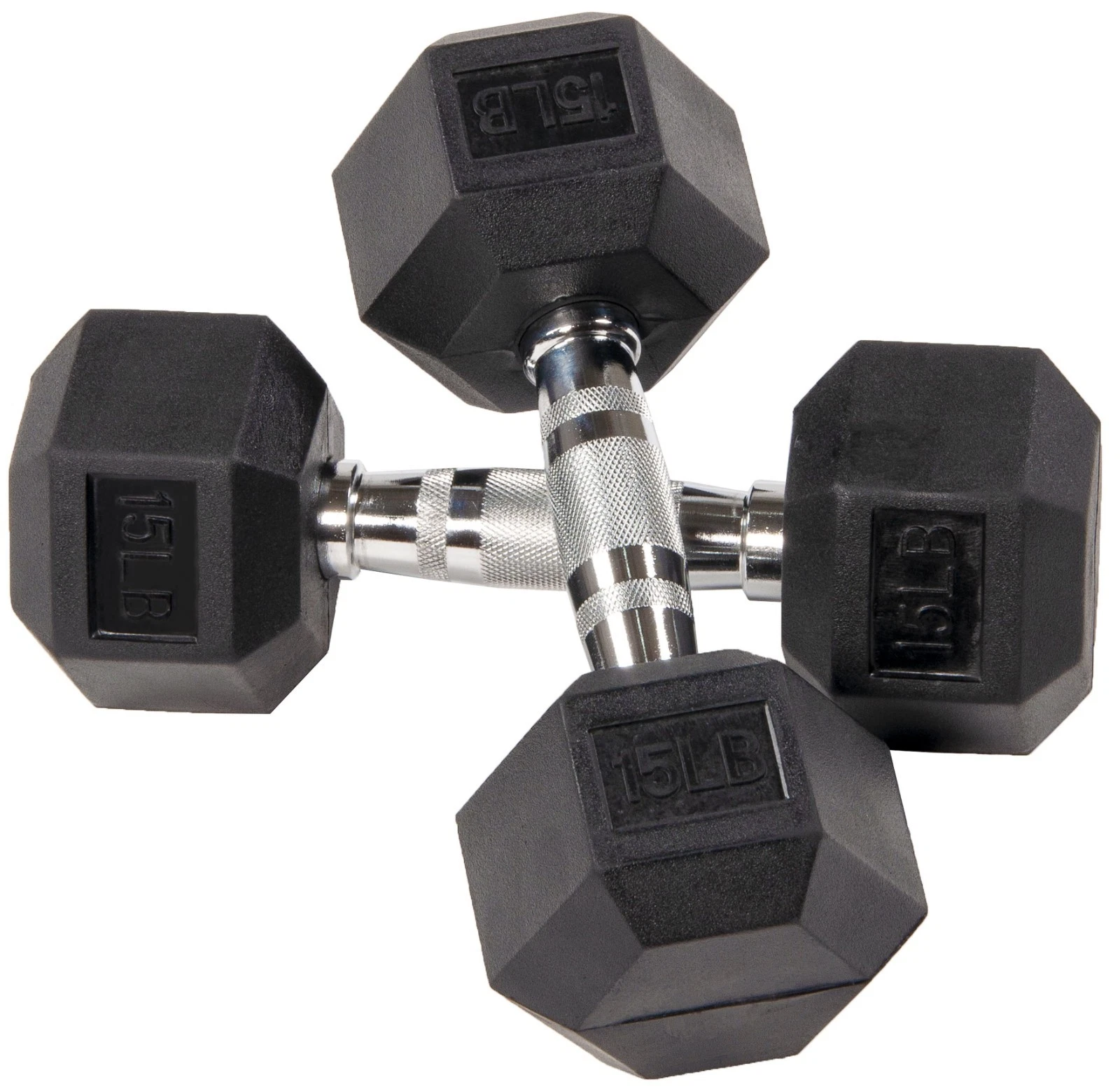 15 lb Hex Dumbbells Pair, Rubber Coated, Non-Slip Grip, Home Gym
Opens in a new window or tab