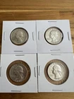Four (4) Washington Silver Quarter 1935 1939 1941 1964 D Quarters Set