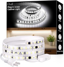 36in Plug in Under Cabinet LED Light 6000K White Kitchen Shelf Lamp Strip