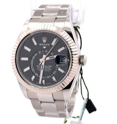 Rolex Sky-Dweller 336934 Silber Oyster Armband mit silberner Lünette Unisexuhr