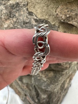 Men's Silver Bracelet 925 Bismarck Men's Accessory Vintage 90s' | eBay