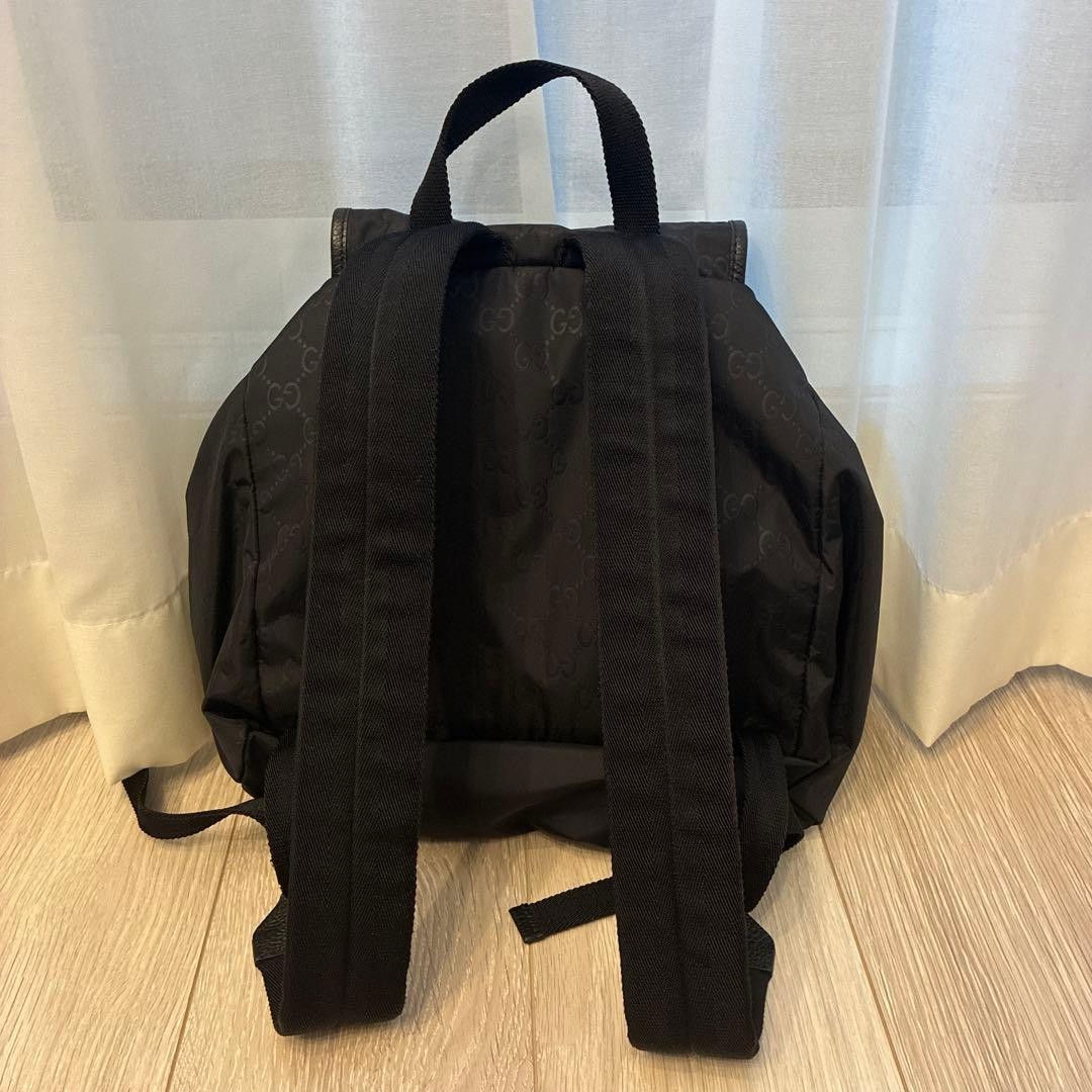 GUCCI GG Pattern Nylon Backpack Black Authentic P… - image 2