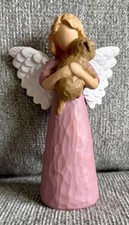 Angel Figurine Holding Dog - Pet Memorial Sympathy Gift Keepsake