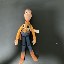 Disney Pixar Thinkway Toy Story Woody Pull String Doll 15.5  Talks No Hat Gun