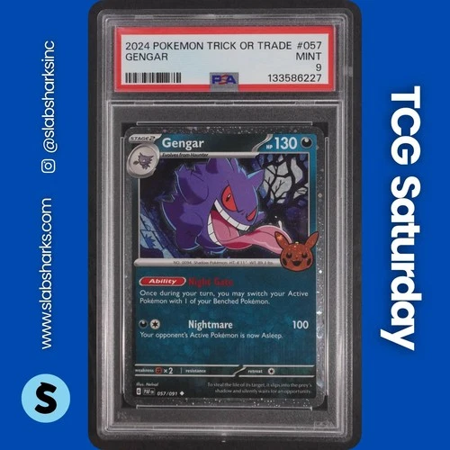 2024 POKEMON TRICK OR TRADE #057/091 GENGAR HOLO PSA 9