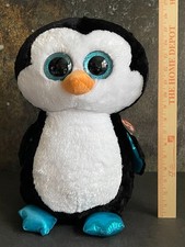 Jumbo Large Ty Beanie Boos Waddles the Penguin plush toy 16  