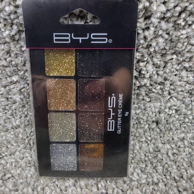 BYS Glitter Eye Creme Palette 6g 04 Razzle Dazzle Gold Silver Bronze Brown New