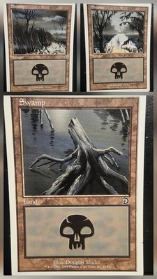 Magic The Gathering Deckmasters Basic Land Swamp Set of 3 *MINT CONDITION*