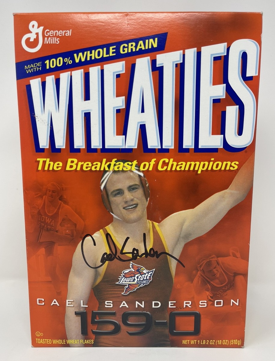 Cael Sanderson SIGNED Unopened Wheaties Box - Penn State & Iowa