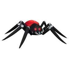  14.5 Foot Black and Red Spider Fire and Ice Projection Light Up Halloween 