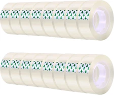 16 Rolls Transparent Tape Refills Clear Tape Each Roll 3/4 X 1200 Inch Clear Gif