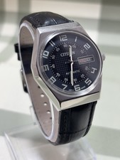 Citizen Automatico Day Date Quadrante Blu Grigio Cassa Acciaio Inox Regalo per Lui