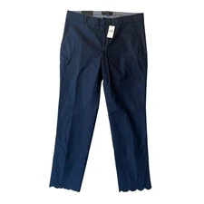 Banana Republic Factory Avery NWT pants 4 Dark blue Straight Scalloped Ankle