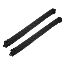 2 Pcs Black Nylon Rope 3/8"x98ft Solid Braided Cord Polypropylene Rope