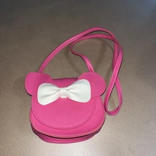 Girls Pink & White Minnie Mouse Ears Purse for Kids