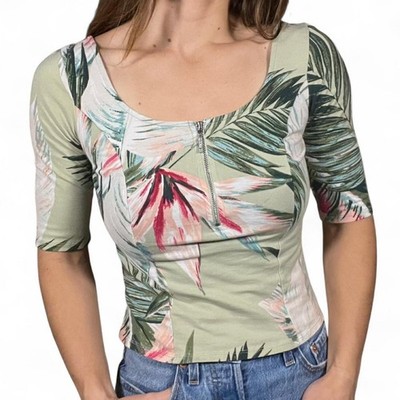 Guess Tropical Print Zip with Top