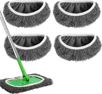 4 Stück Wiederverwendbare Bodentücher für Swiffer Sweeper, Waschbare Mi