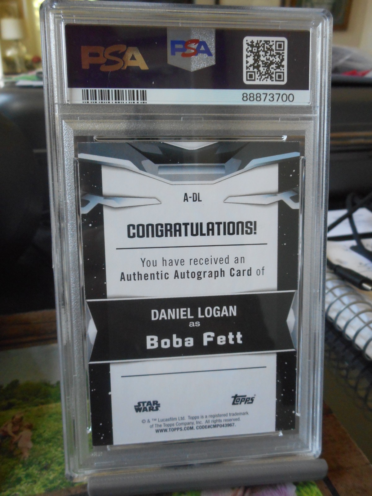 2021 Topps Star Wars Signature Series Daniel Logan as Boba Fett Autograph 08/25 view 2